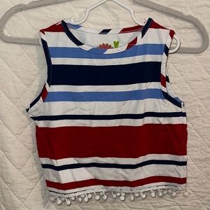 Three Friends Striped Red, Blue, and White Girls Tank Top (8)